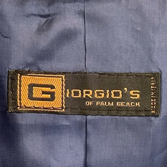 Giorgio’s of Palm Beach Blazer/Jacket, Blue Plaid, Italian women 42R